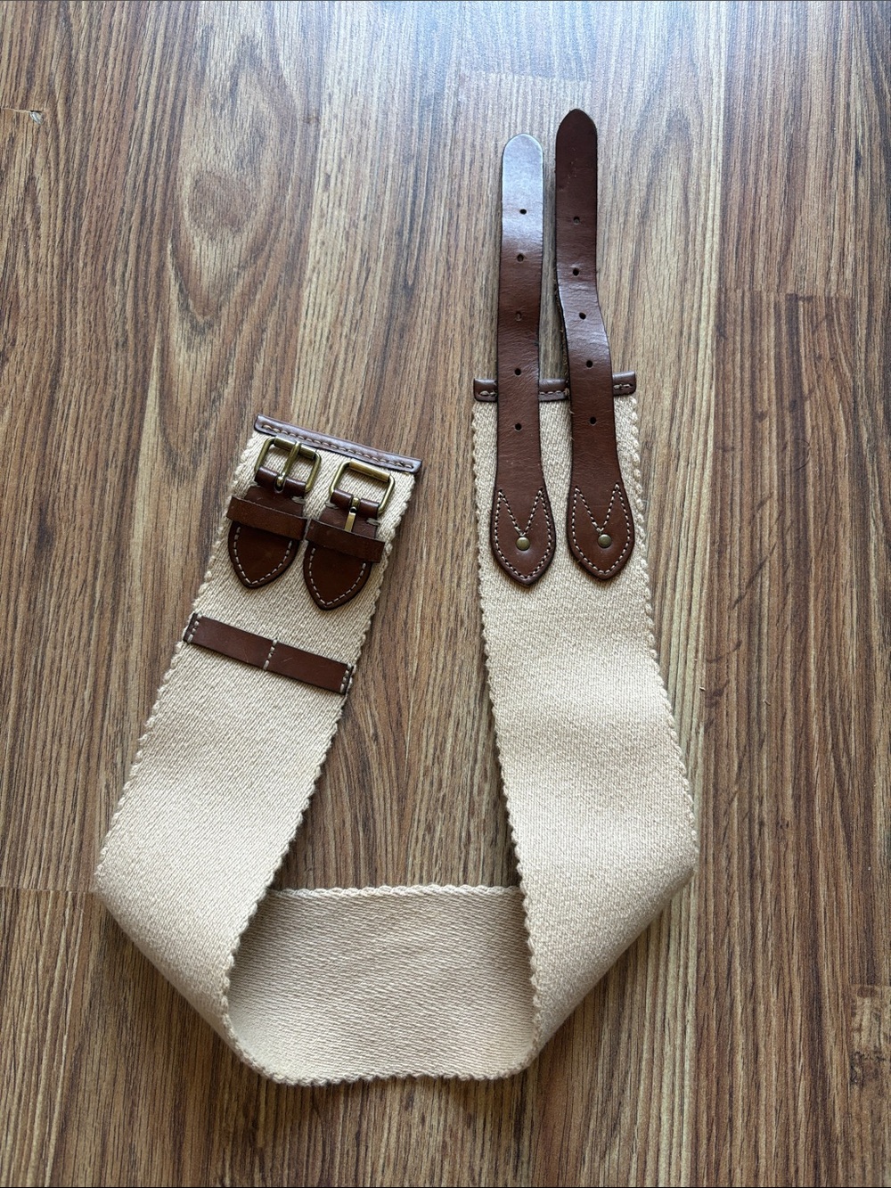 J.Crew Saddle Cotton/Leather Belt